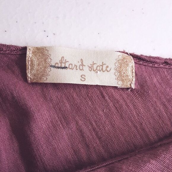 ALTAR'D STATE Top Purple Ruffled Casual‎ Shirt sz S to L - Picture 4 of 6